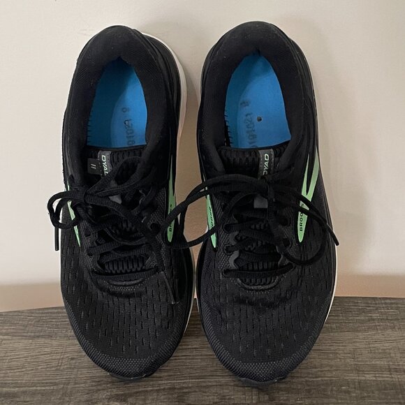 Brooks Dyad 11 Women's Black/Ebony/Green Running Shoes Size 9 Extra Wide - Picture 7 of 12